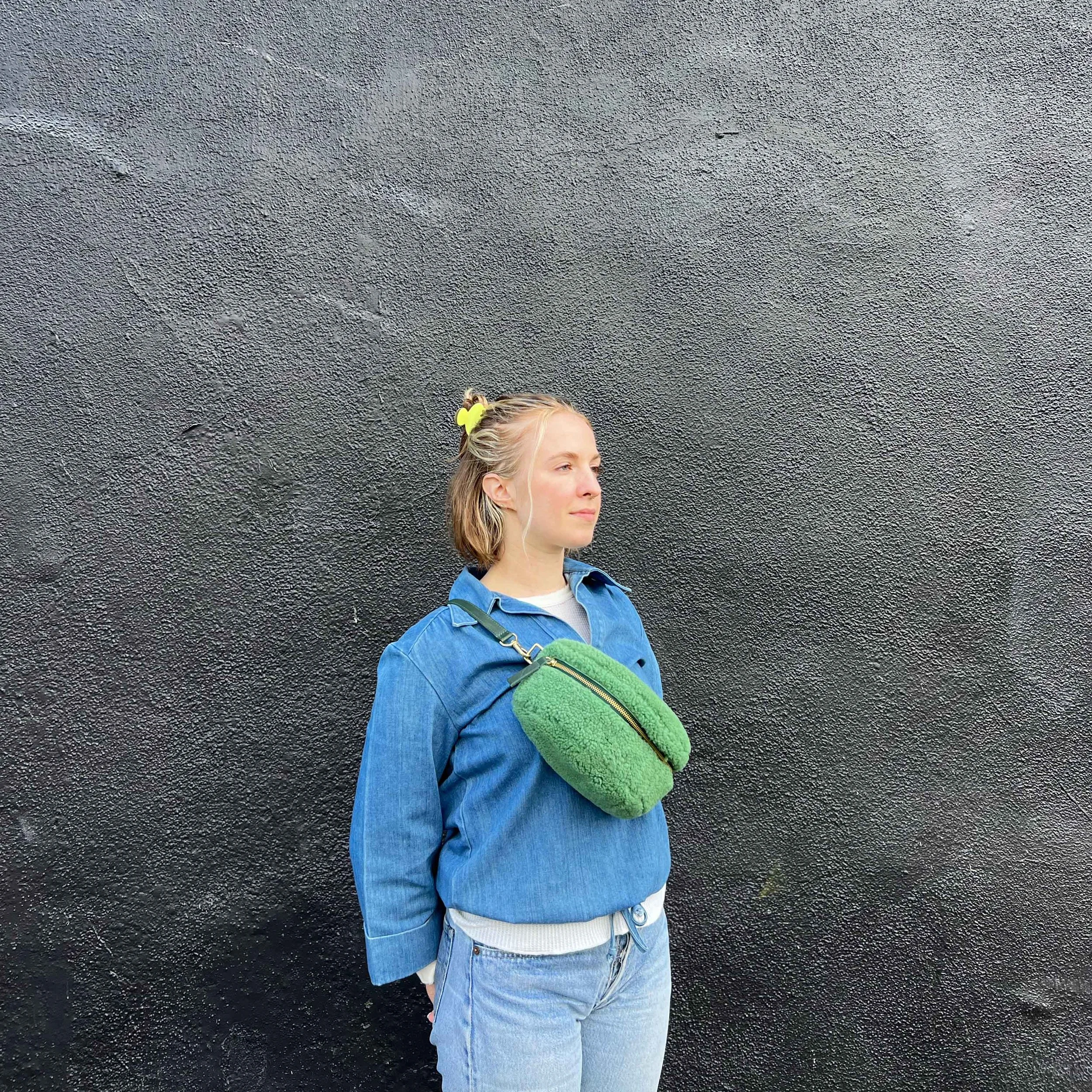 PRIMECUT: MINT SHEARLING BUM BAG